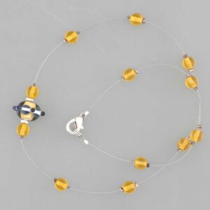 floating lampwork necklace