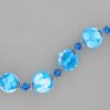 Aqua handmade lampwork bracelet