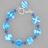 Aqua handmade lampwork bracelet