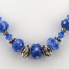 Blue handmade lampwork necklace