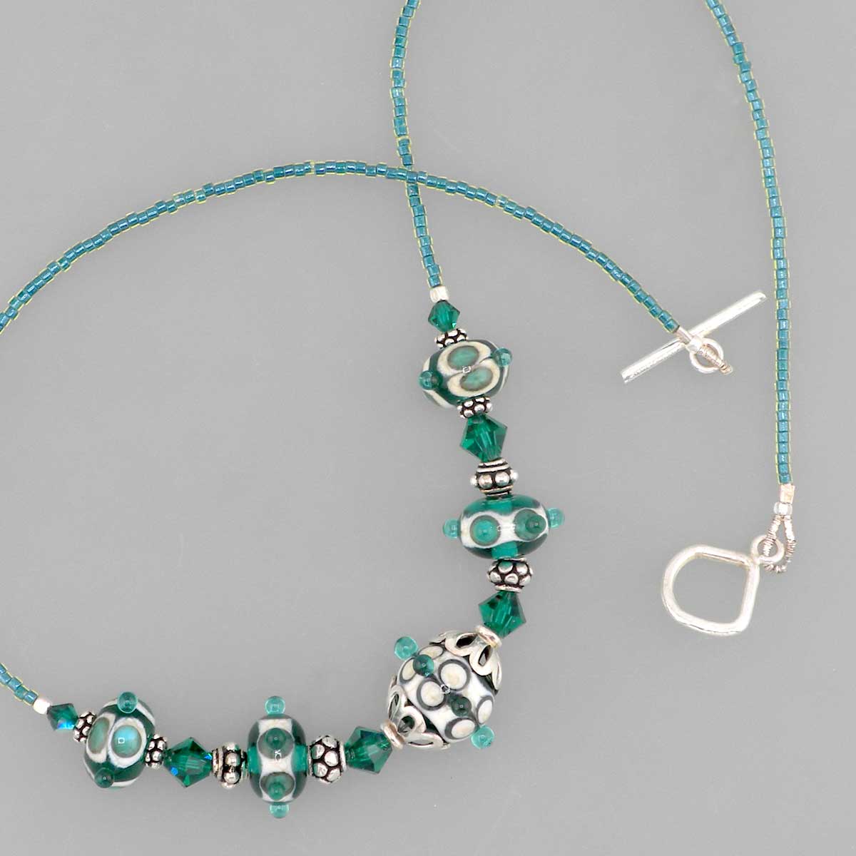 unique handmade lampwork necklace