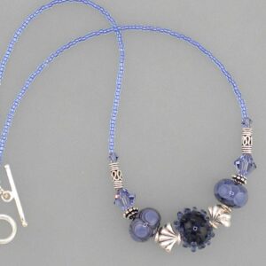 tanzanite lampwork necklace