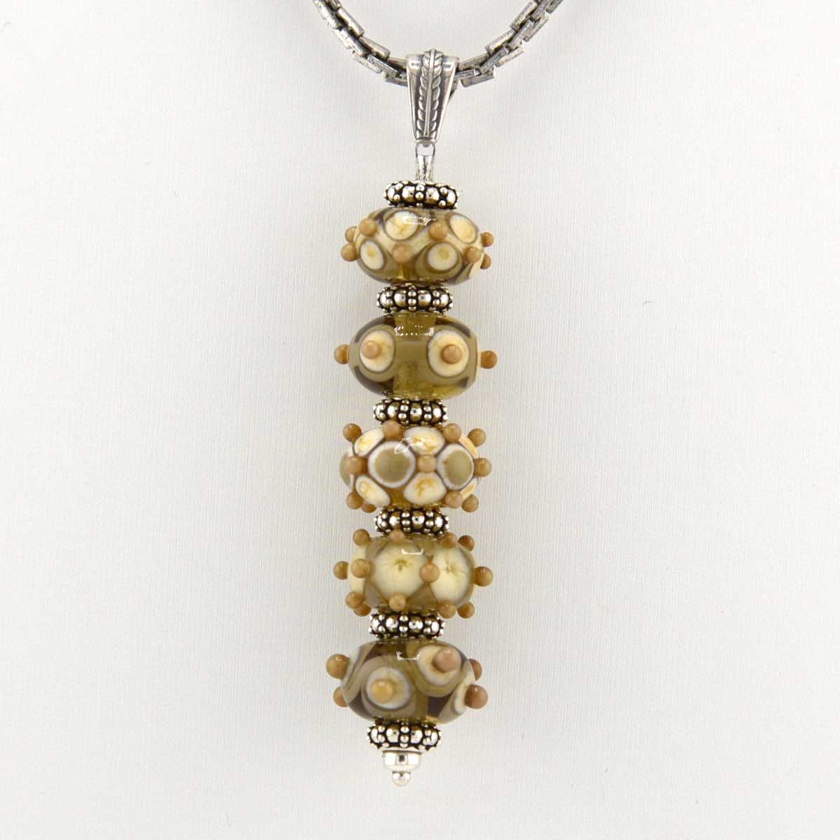 lampwork stacked pendant