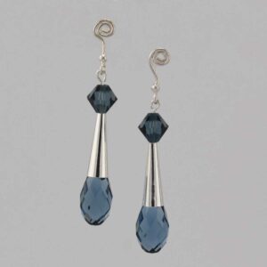 crystal and sterling earrings