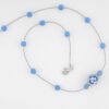 blue lampwork floating necklace
