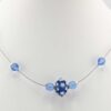 blue lampwork floating necklace