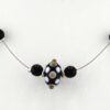 black lampwork floating necklace
