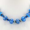 blue lampwork necklace