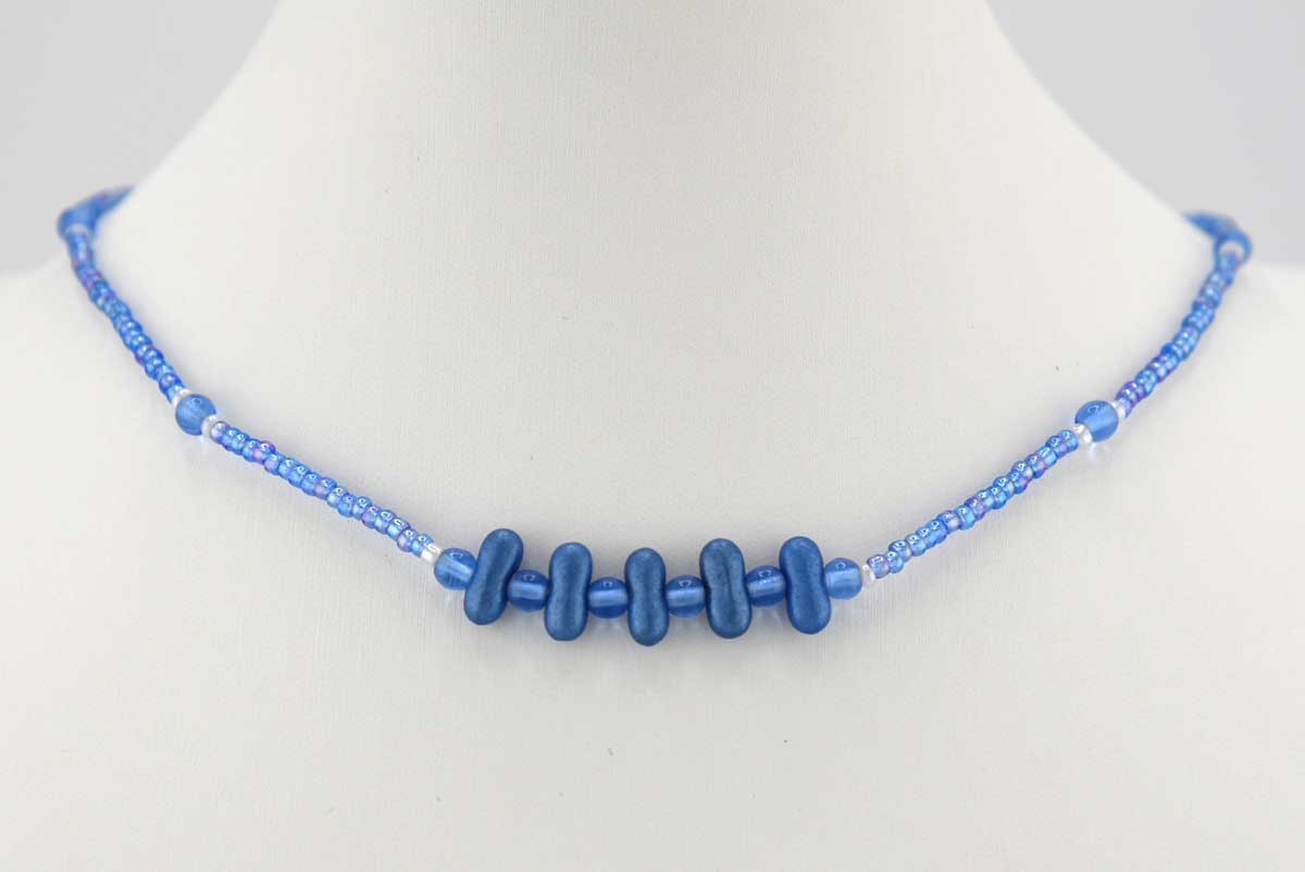 blue beaded American Choker