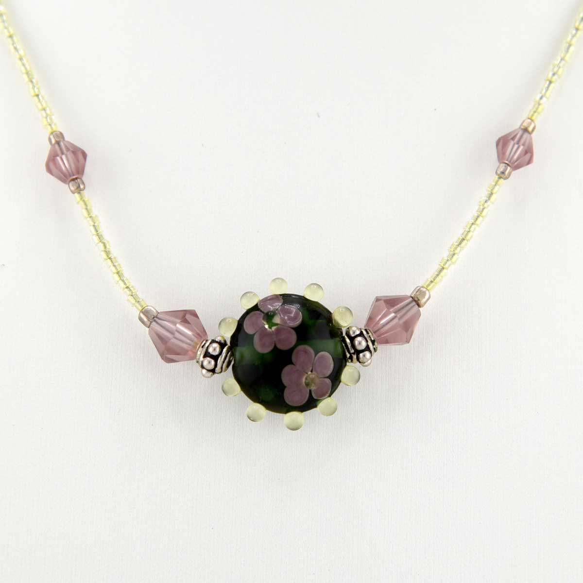 Amethyst Lampwork Necklace