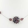 Amethyst lampwork floating necklace