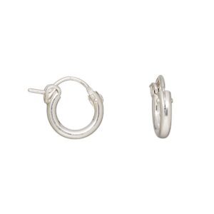 12 mm sterling silver hoop earrings