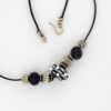 lampwork and silver casual necklace