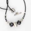 lampwork and silver necklace