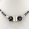 lampwork and silver necklace