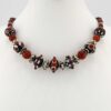 lampwork and carnelian necklace
