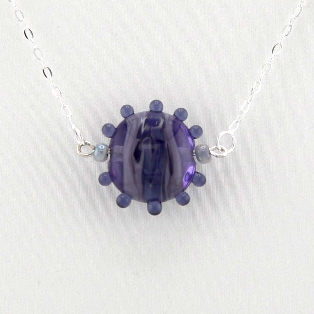 violet Lampwork necklace
