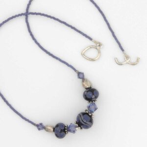 tanzanite lampwork necklace